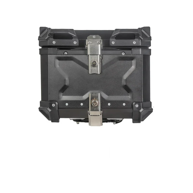 New lock quickly release universal aluminum alloy motorcycle top box case black x-series waterproof motorcycle tail boxes