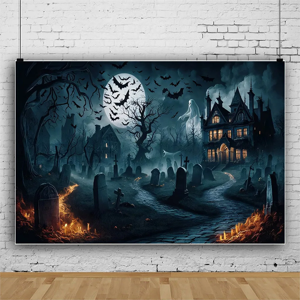 Halloween Party Background Horror Night Ghost Shadow Terror Zombie Scene Photoshoot Photography Backdrop Photo Studio