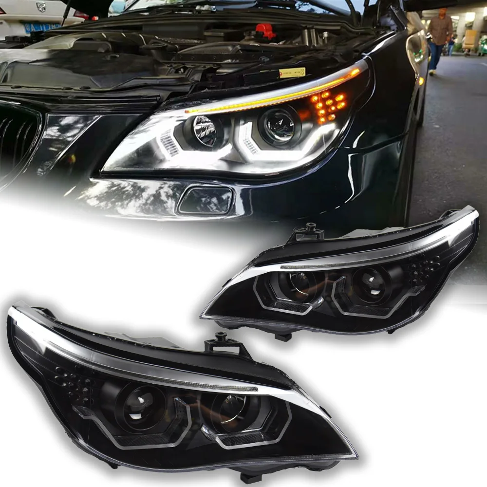 Car Lights for BMW E60 Headlight Projector Lens E61 525i 530i 535i Signal Head Lamp LED Headlights Drl Automotive Accessories