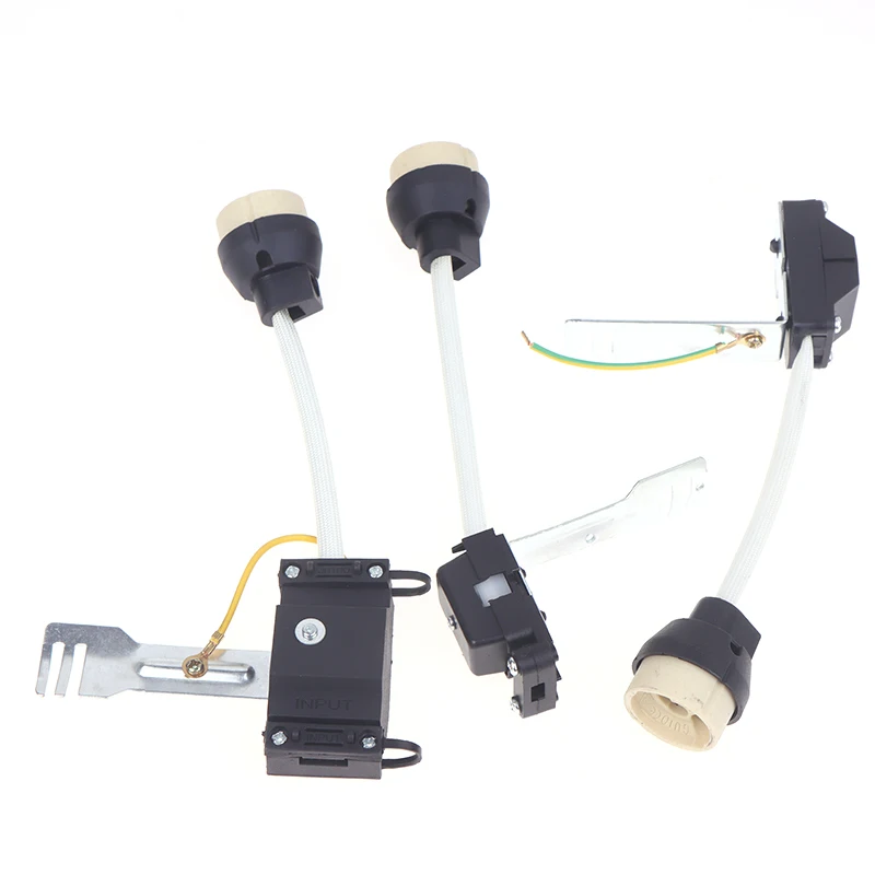 GU10 Lamp Holder Ceramic Base And Terminal Block/Bridge W Cable And Insulating Sleeve For GU10 Base Halogen Socke GU10 Led Bulb