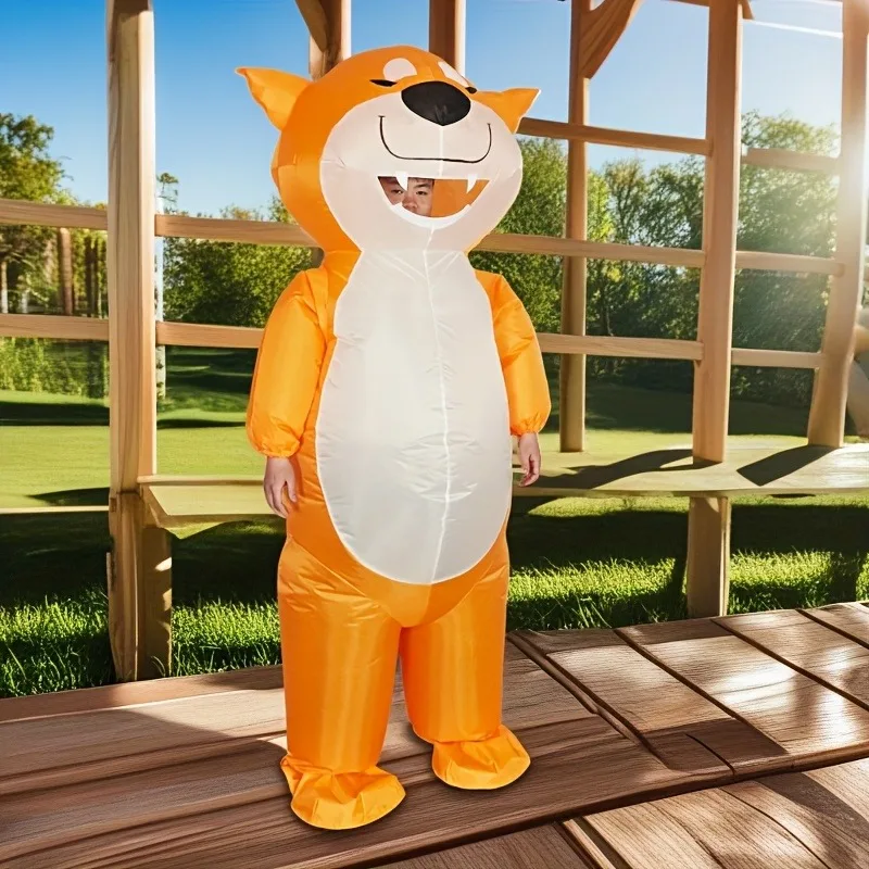 زي حيوان رائع قابل للنفخ للحفلات الاحتفالية، دعائم أداء، بدلة حيوانات لطيفة لجميع الأعمار