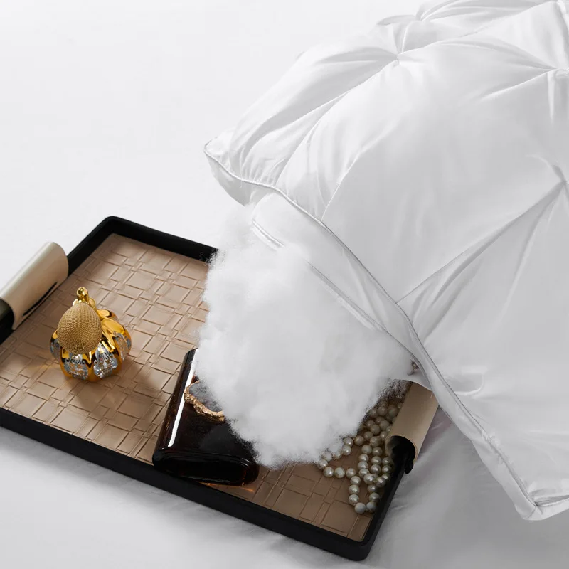 طقم وسادة 2PS، وسائد دعم ناعمة للأسرة، مجموعة مزدوجة، معيار سلسلة الفنادق، مناسبة للنوم في الظهر أو المعدة أو الجانبية