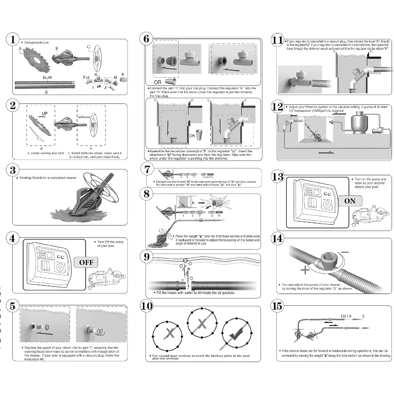 الولايات المتحدة. مجموعة المكنسة الكهربائية والخرطوم الأوتوماتيكية الاحترافية من إمدادات حمام السباحة الأخطبوط - شفط قوي يزيل حمام السباحة