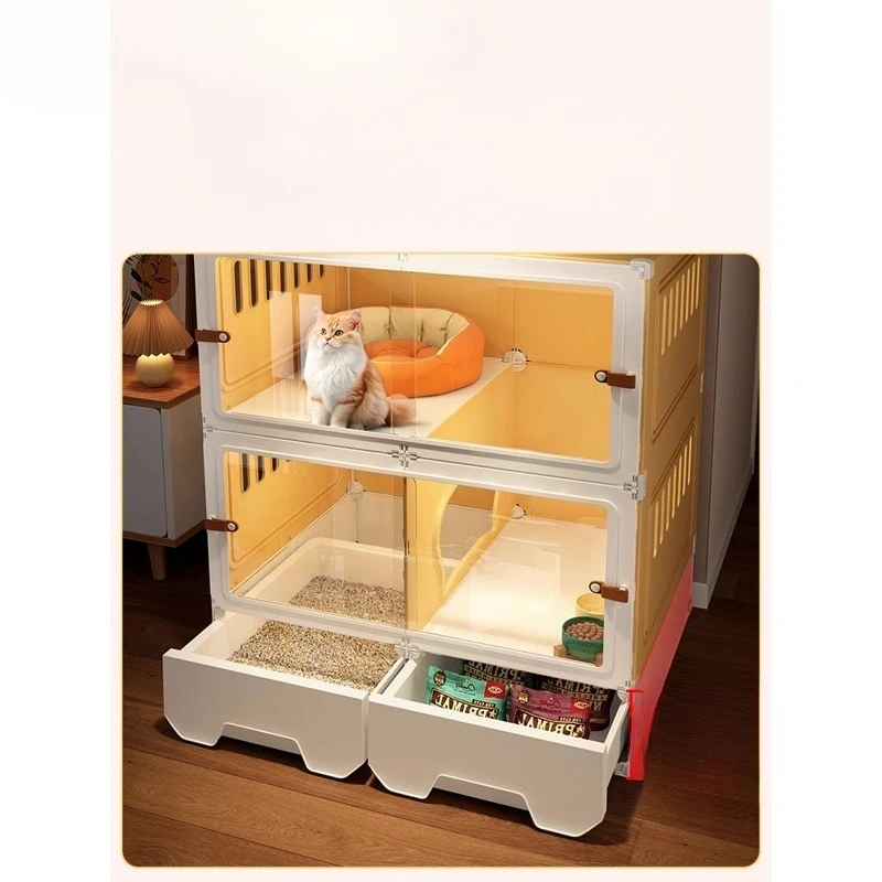 

Four Seasons Cat Cage Large Free Space Villa Cat Nest Integrated Cat House