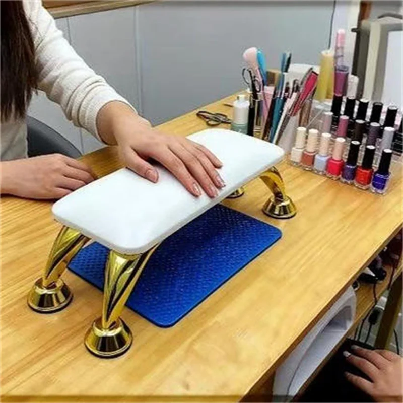 

1PC Gold Leg PU Leather Multifunctional Nail Manicure Pillow Arm & Hand Rest Stand for Desktop Wrist Support Beauty Care Tool