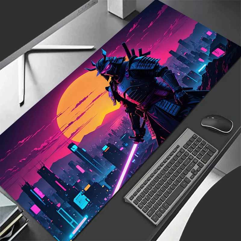 Japanese samurai mouse pad large gamer keyboard pads XXL gaming laptop desk mat home office mousepad anti-slip rubber table mats