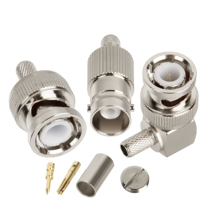 Imagem -05 - Macho e Fêmea Plug Bnc Cabo Joint Feeder Joint Rg58 Cabo Coaxial Bnc Joint 50-3 Series 10 Pcs Bnc-j3