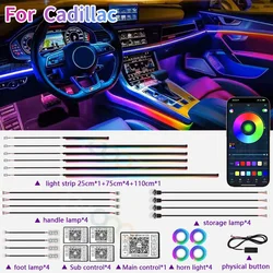 RGB 22in1 Car Interior Acrylic Car Ambient Lights For Cadillac ATS-L XTS XT5 CTS CT6 ATS 28T SRX Escalade Car Accessories