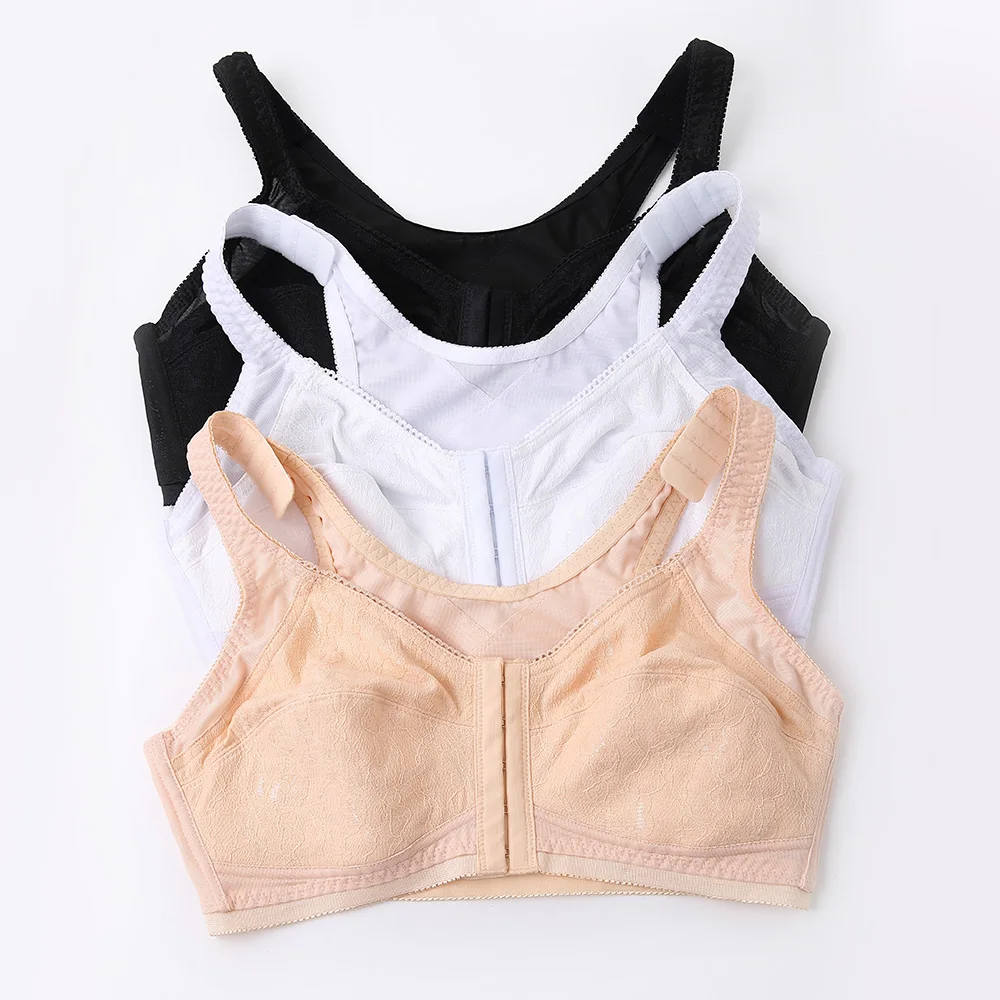 New Posture Corrector Bra Front Closure Bra Plus Size Bras B C D E F G H Cup Bra Women Wireless Thin Unlined Women Underwear