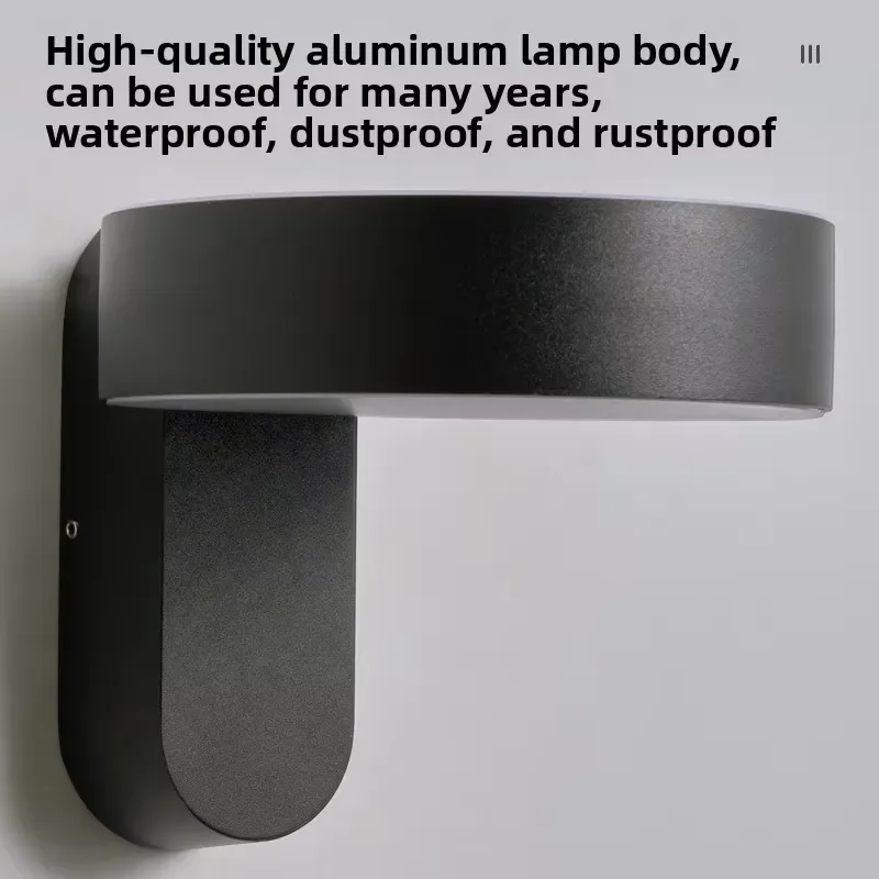 Nordic Modern LED Wall Lamp Aluminum Alloy Waterproof Up Down Light for Entrance Corridor Simple Exterior Indoor Lighting