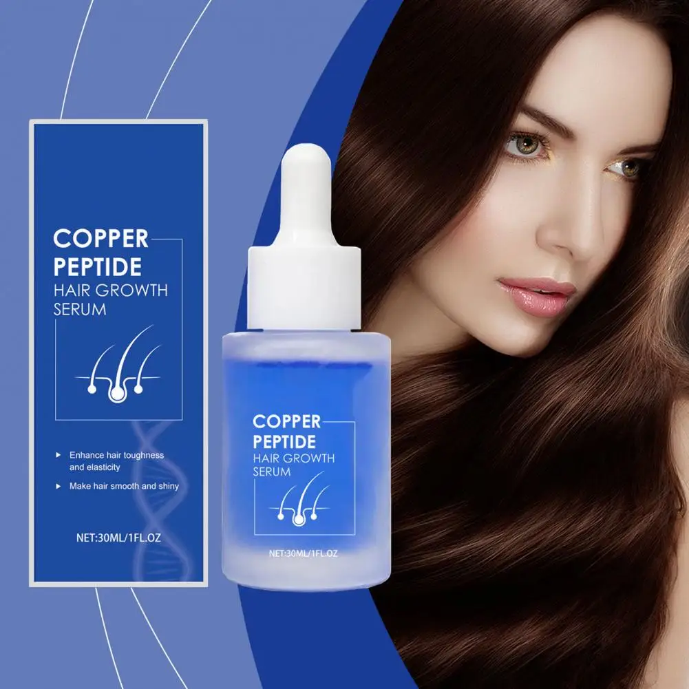 

30ML Copper Peptide Hair Growth Women Hydrating Smoothing Reduce Hair Loss Dry Damaged Split Hair Repair Essential Oil 90