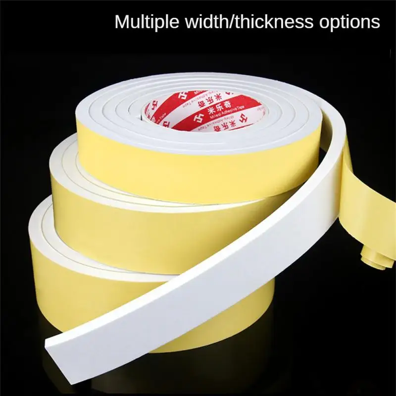 2M EVA Black Single-sided Sponge Foam Tape 5mm 8mm 10mm Thickness Cushioning Soundproof Super Sticky Rubber Tape Wholesale