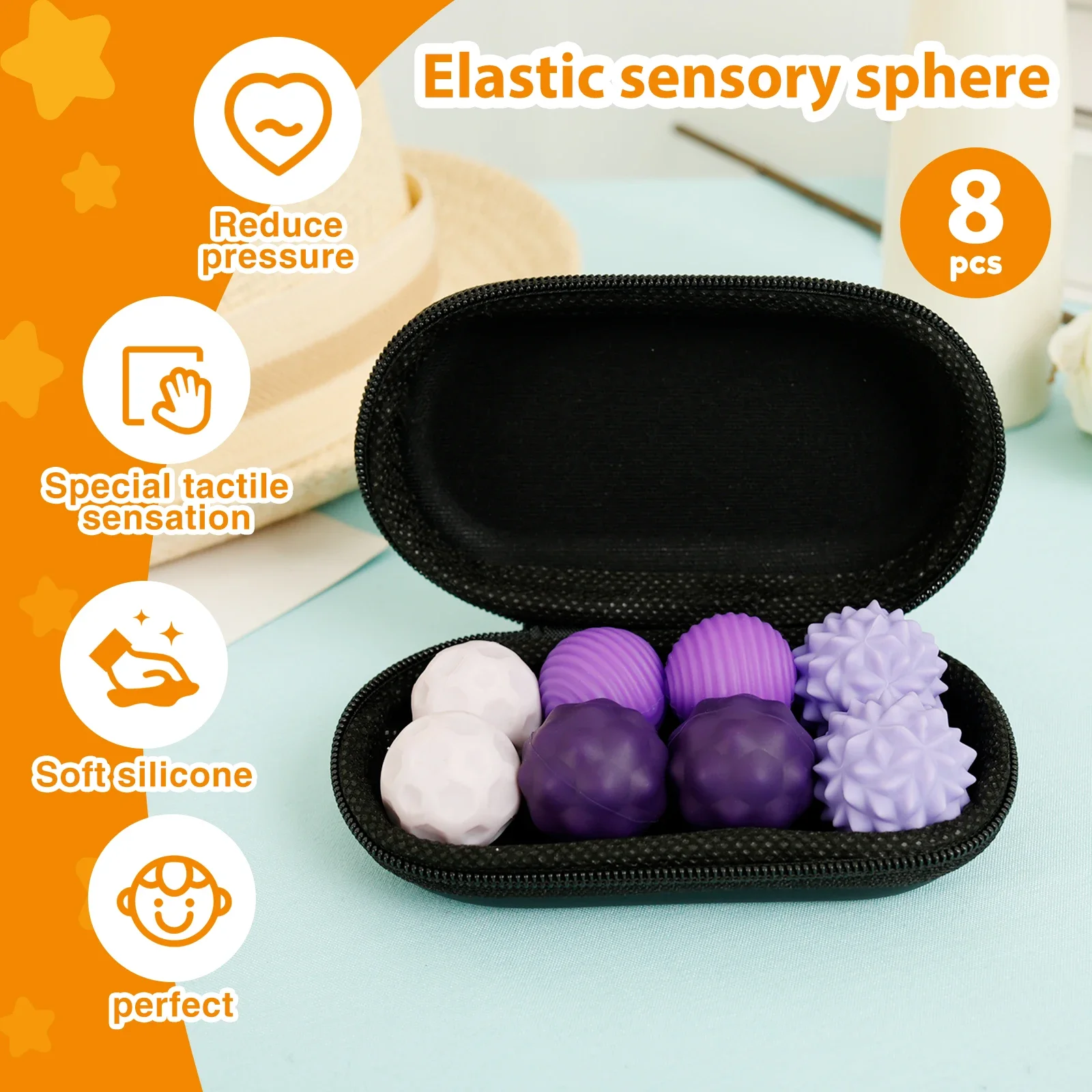 Criança silicone magnético bolas sensoriais brinquedo fidget preocupação bolas autismo calmante brinquedo fidget adultos ansiedade alívio estresse brinquedo sensorial