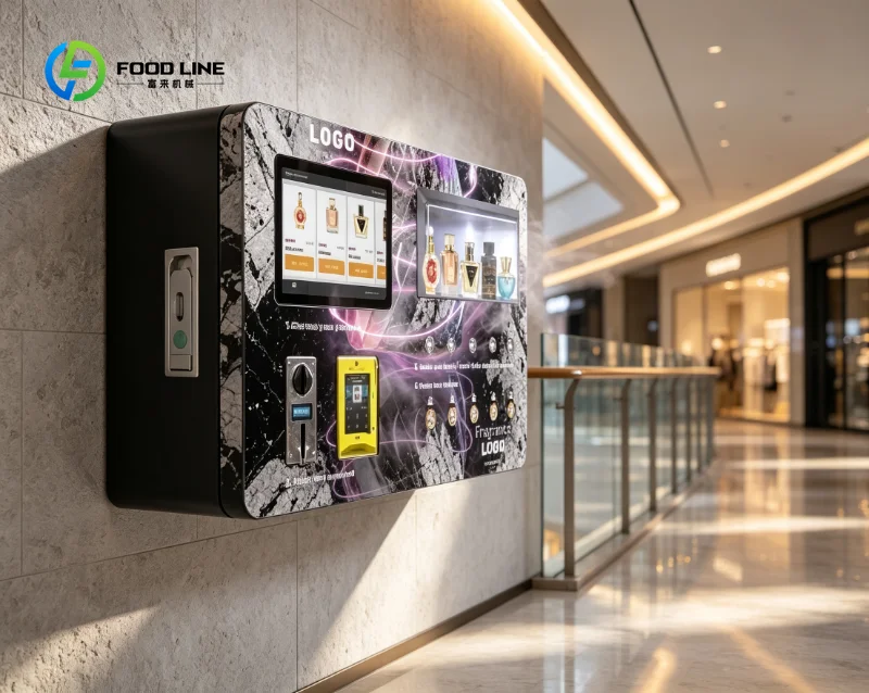 Custom Wall Mount Oil Perfume Spraying Vending Machine Multi Payment Credit Card Cash QR Code Self Service Fragrance Dispenser