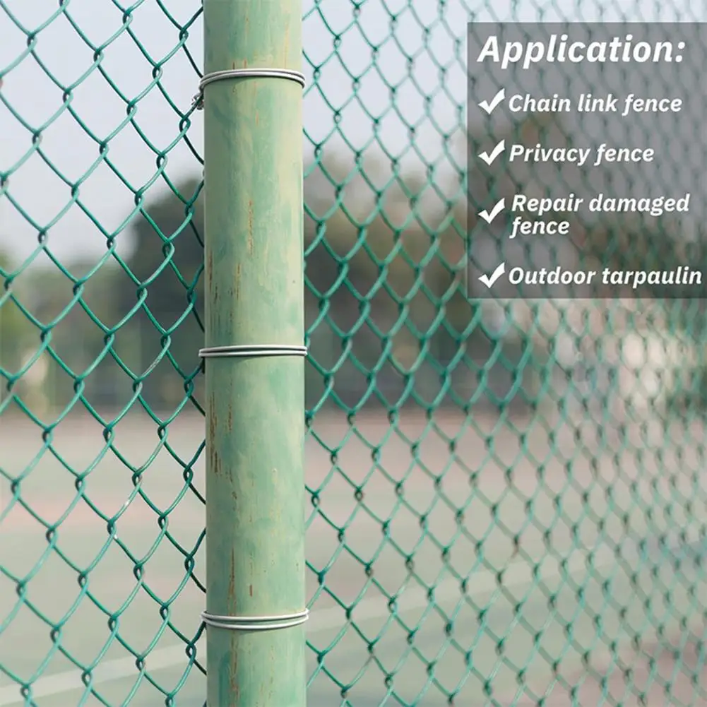 Rust-resistant Fence Ties Stainless Steel Chain Link Repair Ties Heavy Duty Chain Link Fence Wire Ties for Posts Rails Stainless