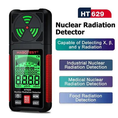 HT629 가이거 카운터 핵 방사선 검출기, 개인 선량계, X-ray, T-ray, B-ray 방사능 테스터, 대리석 검출기 Best5 HT629 가이거 카운터 핵 방사선 검출기, 개인 선량계, X-ray, T-ray, B-ray 방사능 테스터, 대리석 검출기 Best5