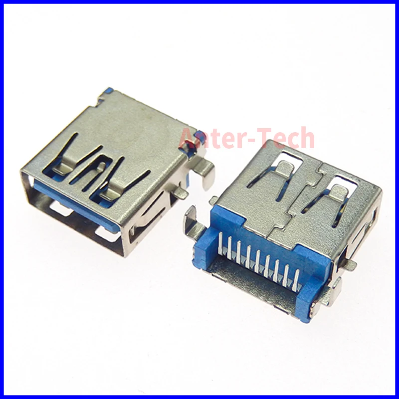 5Pcs USB 3.0 Type A connector socket for high speed data transfer USB 3.0 jack female 90 degree vertical AF type USB