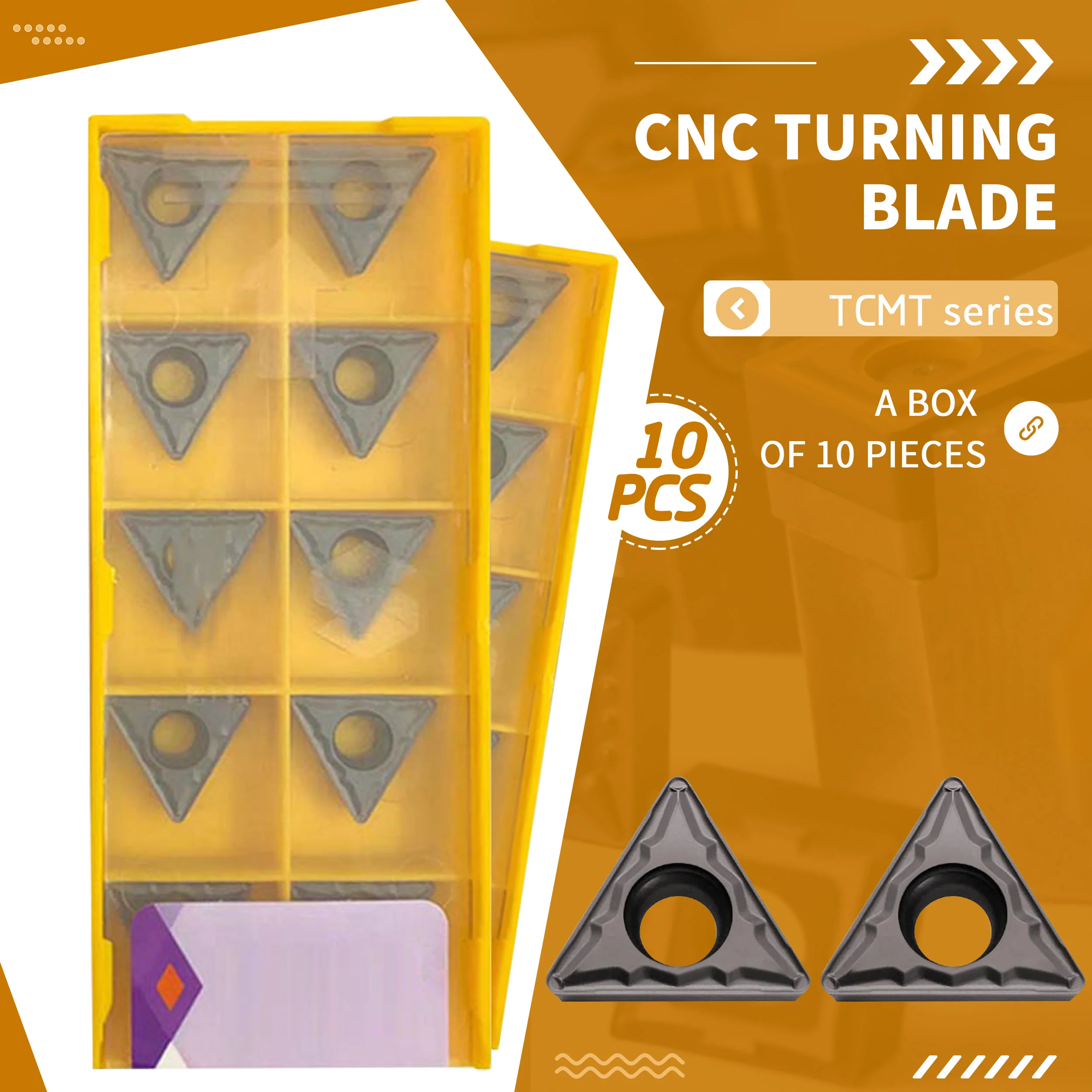 

TCMT16T304-MP HS7125 CNC Lathe Cutting Carbide Inserts TCMT16T308-MP HS7125 High Quality Triangle Inner Hole Blade Turning Tool