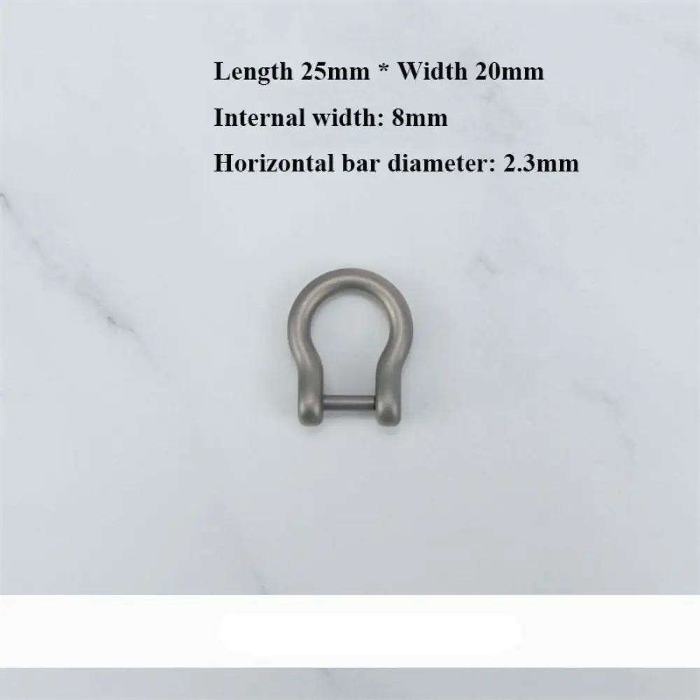 1pcs Horseshoe Buckles Carabiner Titanium Alloy D Bow Staples Shackle Key Ring Keychain Hook Buckles Outdoor Bracelet Buckles