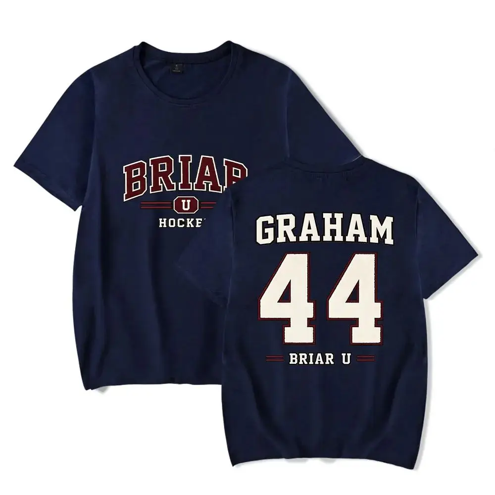 Summer Y2k Tees Off Campus Graham 44 Briar University Merch T-Shirts Fashion Crewneck Print Short Sleeve Casual Loose Tee Unisex