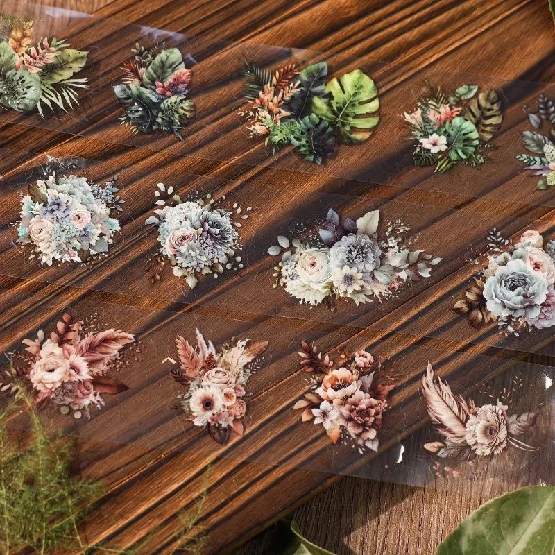 

1 рулон, 2 м, весенняя горная тропа, цветочная лента, декоративная полоска, материал, рулон, винтажный клей, принадлежности для справочников, альбом для вырезок 50 мм * 2 м