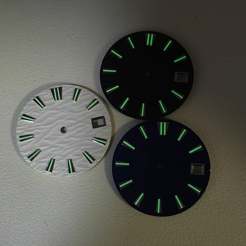 28.5MM Dial NH35 Dial Strong Green Luminous Dial Suitable for NH35/4R/7S Movement Watch Parts Replacement