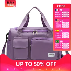 Borse da viaggio impermeabili per esterni di grande capacità Borsa da viaggio Borsa a tracolla da donna Borsa da palestra sportiva in nylon Borsa a tracolla da donna