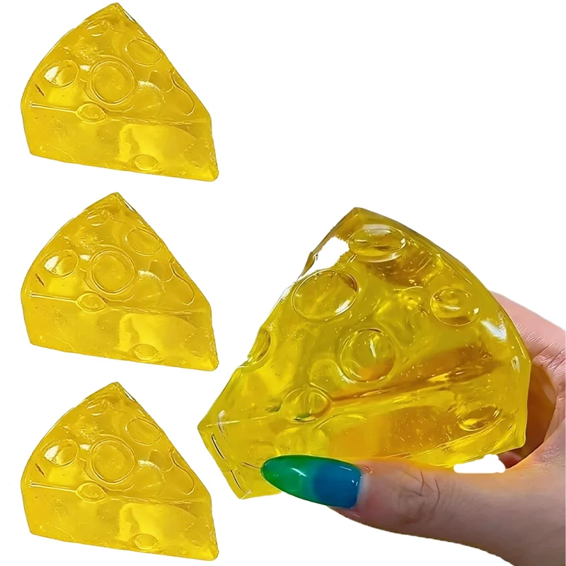 Squishy Honigkäse-Quadrat Fidget-Spielzeug Super Weiches Mochi-Käse-Quetschspielzeug Lustiges Anti-Stress Sensorisches Spielzeug für Erwachsene Spaßige Geschenke