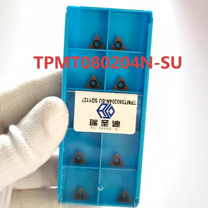 TPMT110304 / TPMT080204 Triangular Cermet CNC Boring Inserts, High Surface Finish Turning Tips for Steel Mac