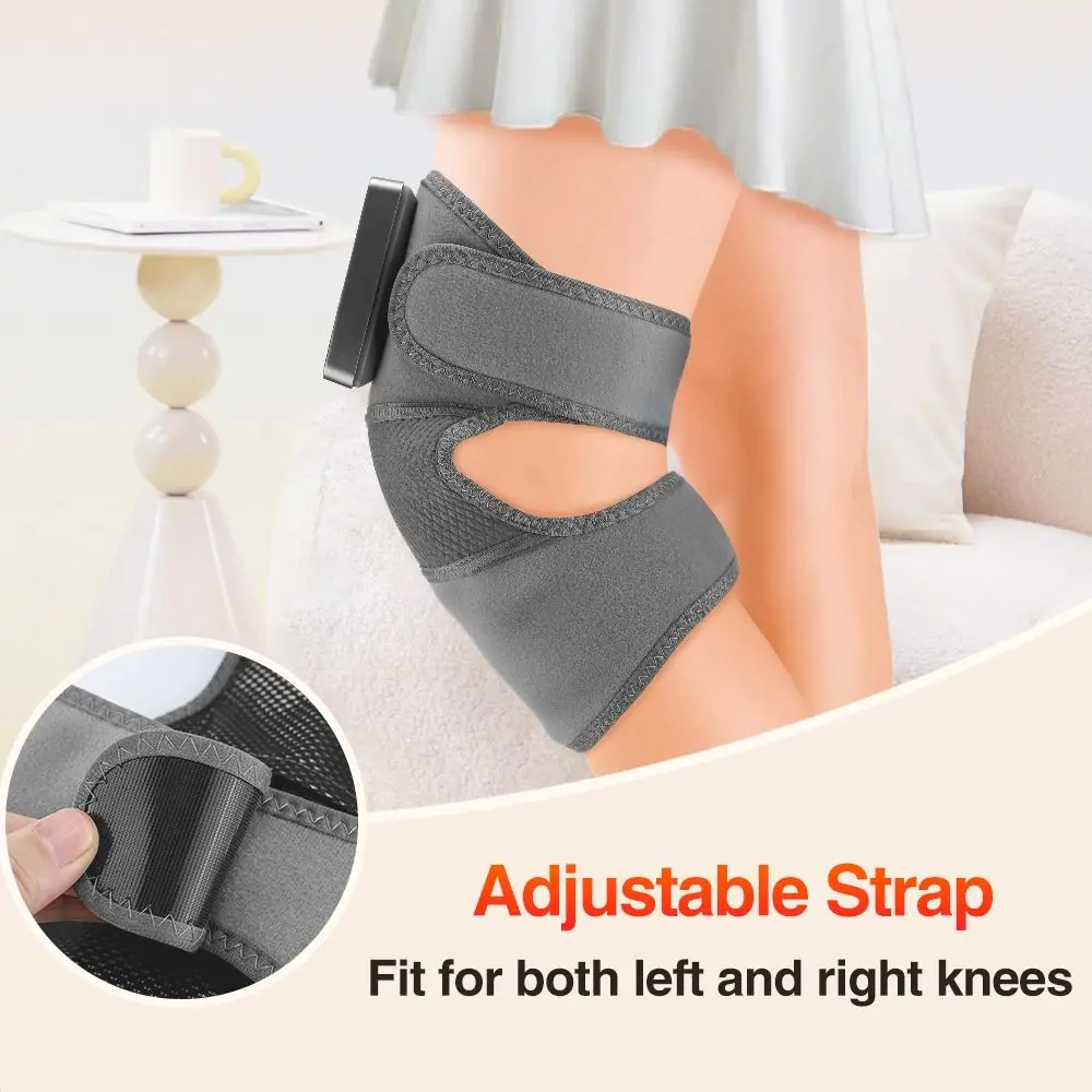 5 Gears Eletric Knee Massager Multifunction Rechargeable Heat Knee Massage Brace Relief Fatigue Knee Joint Massager