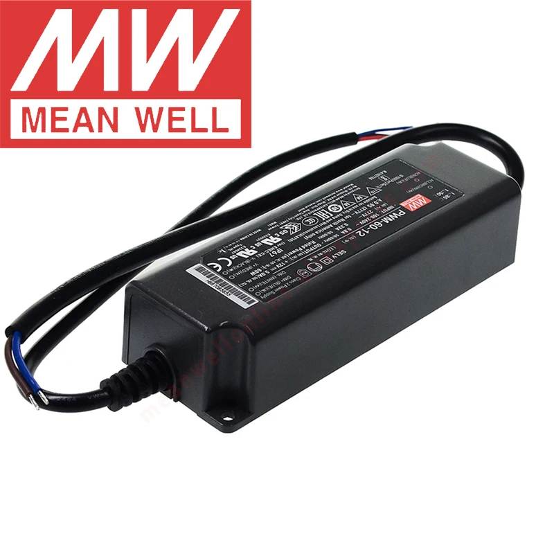 Imagem -02 - Original Médio Bem Pwm60 120 20012 24kn Pfc Função Pwm-kn Séries 60w 120w 200w Tensão Constante Pwm Saída Knx Led Driver
