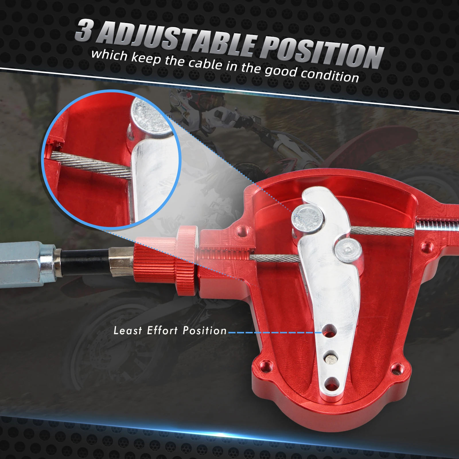 NICECNC لهوندا CR 80R 85R 125R 250R CRF 250 450 R X CRF150F CRF250 رالي قصير حيلة مخلب رافعة سهلة سحب كابل نظام عدة #4