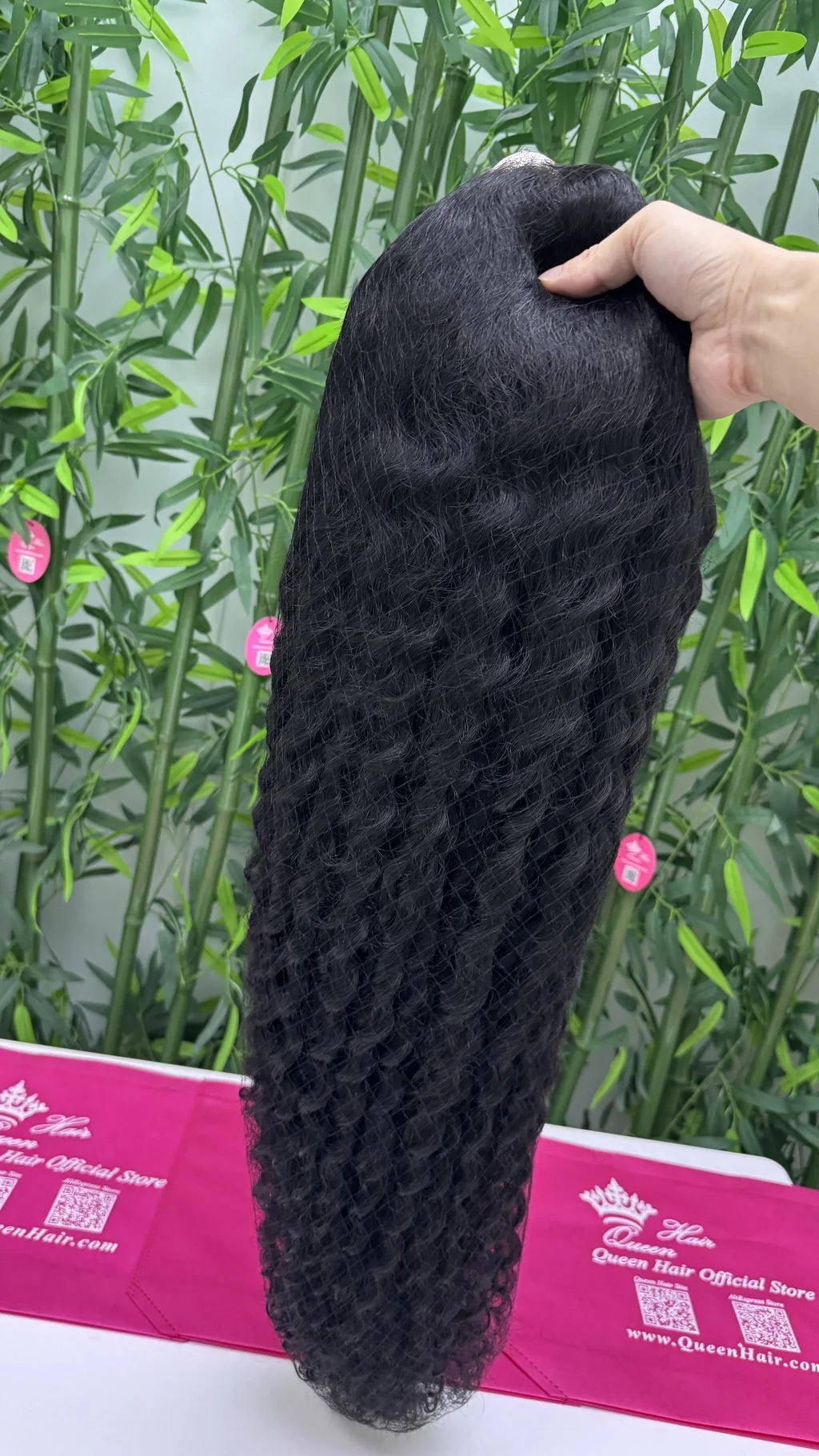 Queen Hair #1 Jet Black Color Burmese Curly Wig Deep Wave 13x6 13x4 Full Frontal 4x4 5x5 6x6 HD Closure 100% Human Raw Hair Wig