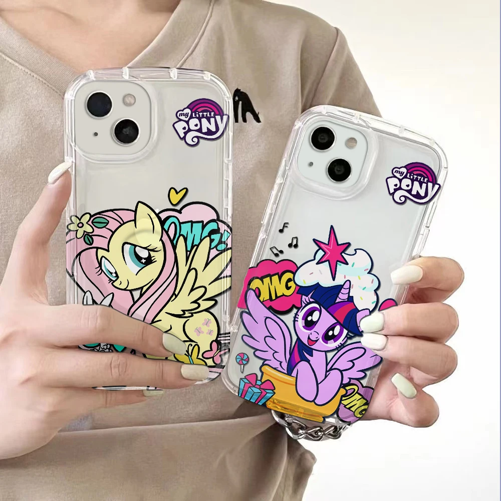 My Little Pony Clear Case for IPhone 16 15 14 13 12 11 Pro Max 14 15 7 8 Plus X XR XS Max SE2020 Airbag Shockproof Cover