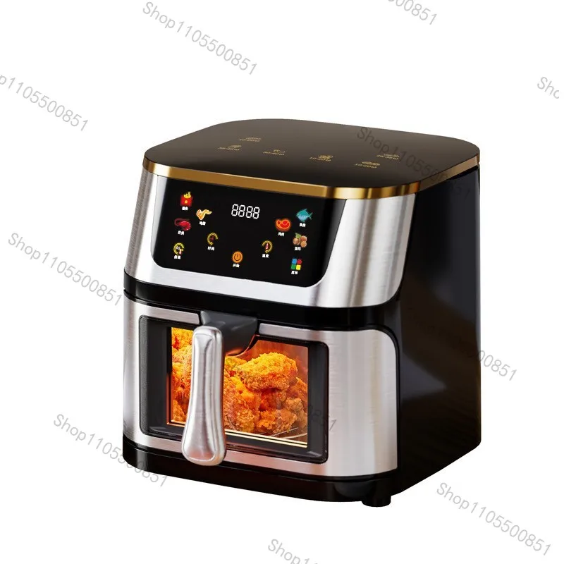 Airfryer Stainless Steel Visual Air Fryer Computer Version Smart Home Electric Fryer Large Capacity