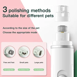 Electric Dog Nail Grinder Pet Nail Clipper USB Rechargeable Pet Nail Trimmers Painless with Polisher Wheel for Small/Large Pets