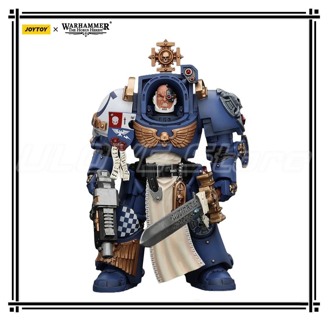 

В наличии оригинальная экшн-фигурка JOYTOY Warhammer 40K UltramarinesCaptain in Terminator Armor 1/18, модель, подарочные игрушки