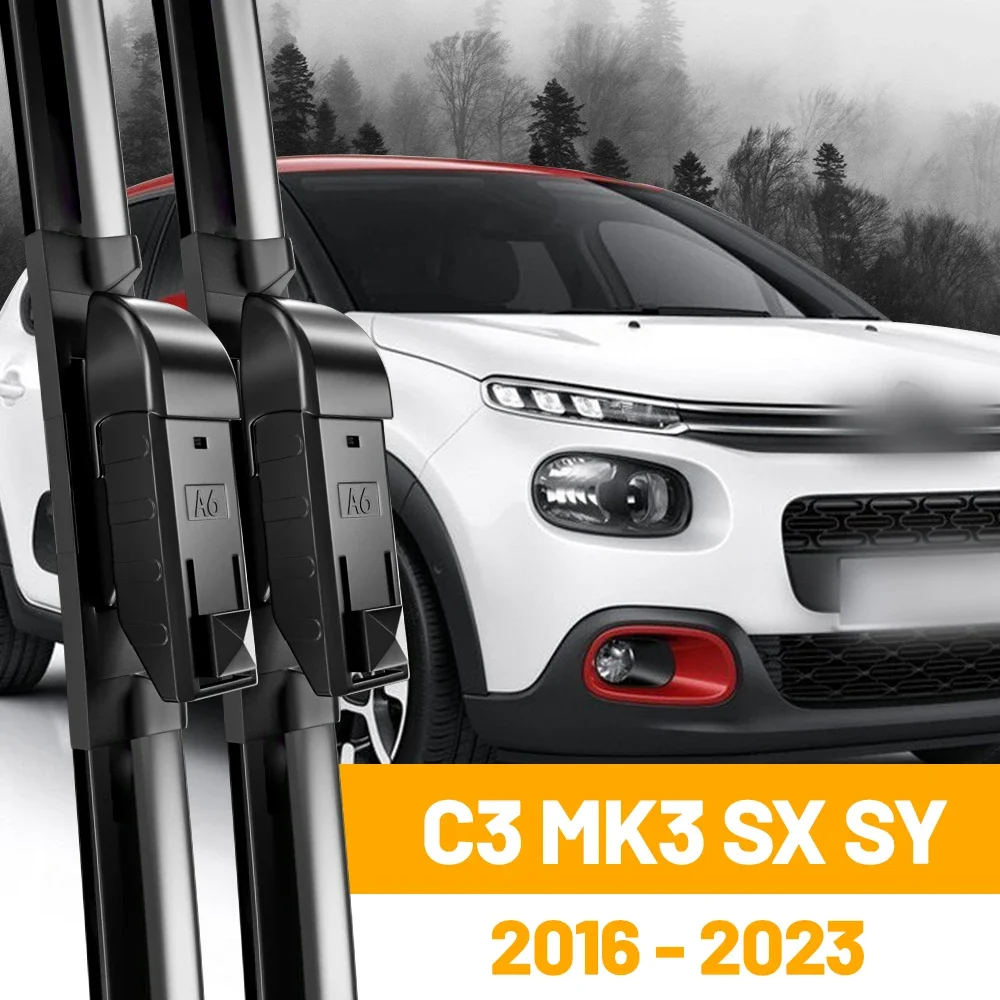 

Front Wiper Blades For Citroen C3 MK3 SX SY 2016 - 2023 Windshield Windscreen Car Accessories 2017 2018 2019 2020 2021 2022