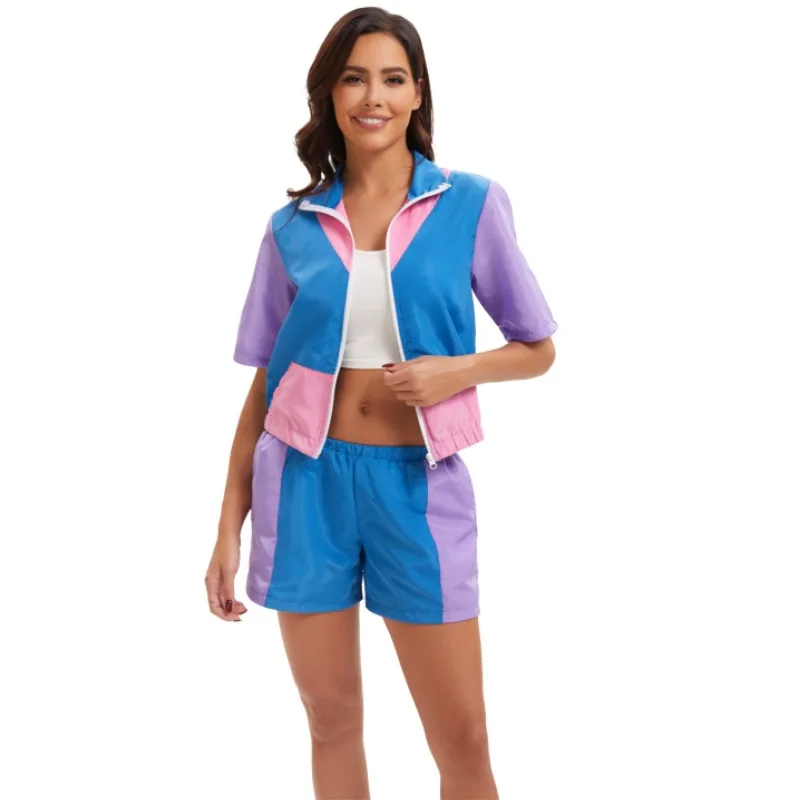 70er Jahre Retro Disco Halloween Paare Kostüm Hippie Tanz Par Bühnenauftritt Outfit Damen Ethno Faion ow Kostüm