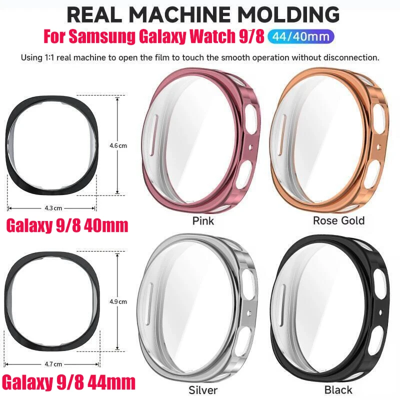 TPU-Schutzhülle für Samsung Galaxy Watch 9 40mm 44mm Displayschutz Uhrenhüllen für Galaxy Watch 8 44MM 40MM Schutzgehäuse – Detail 2