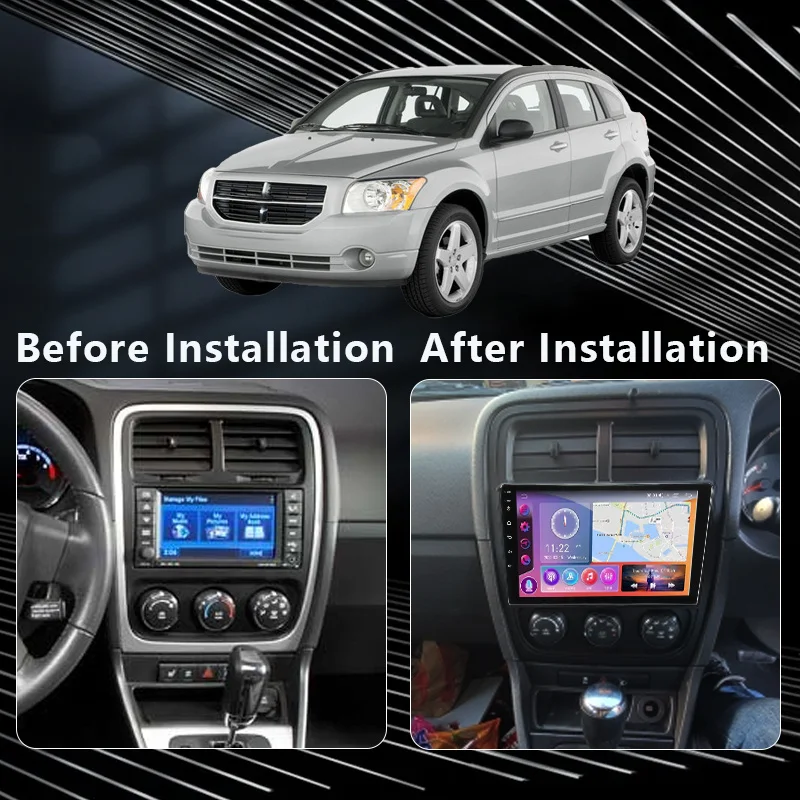 QSZN For Dodge Caliber PM 2009 - 2013 Car Radio Multimedia Video Player Navigation GPS 4G Carplay Android 12 Autoradio 2K QLED