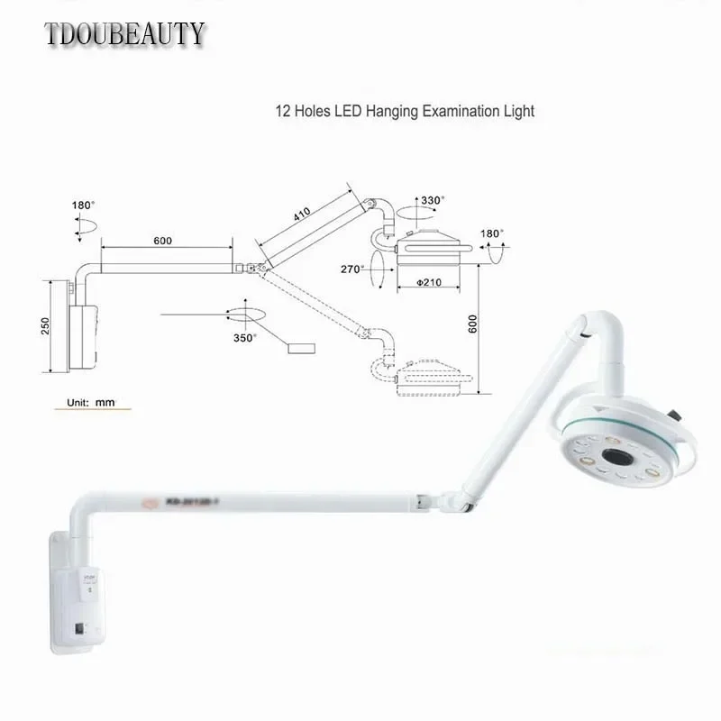 36W Wall Mounted Pet Surgery Lamp Surgical Oral Operating Implan LED Lamp Denta Oral Light Lamp Medical Exam Light