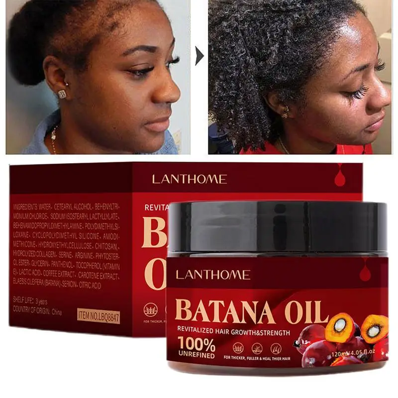 Acondicionador para el crecimiento del cabello, aceite de Batana, 120ml, mantequilla para el cabello, Alopecia de tracción, producto antirotura para el crecimiento del cabello, mascarilla