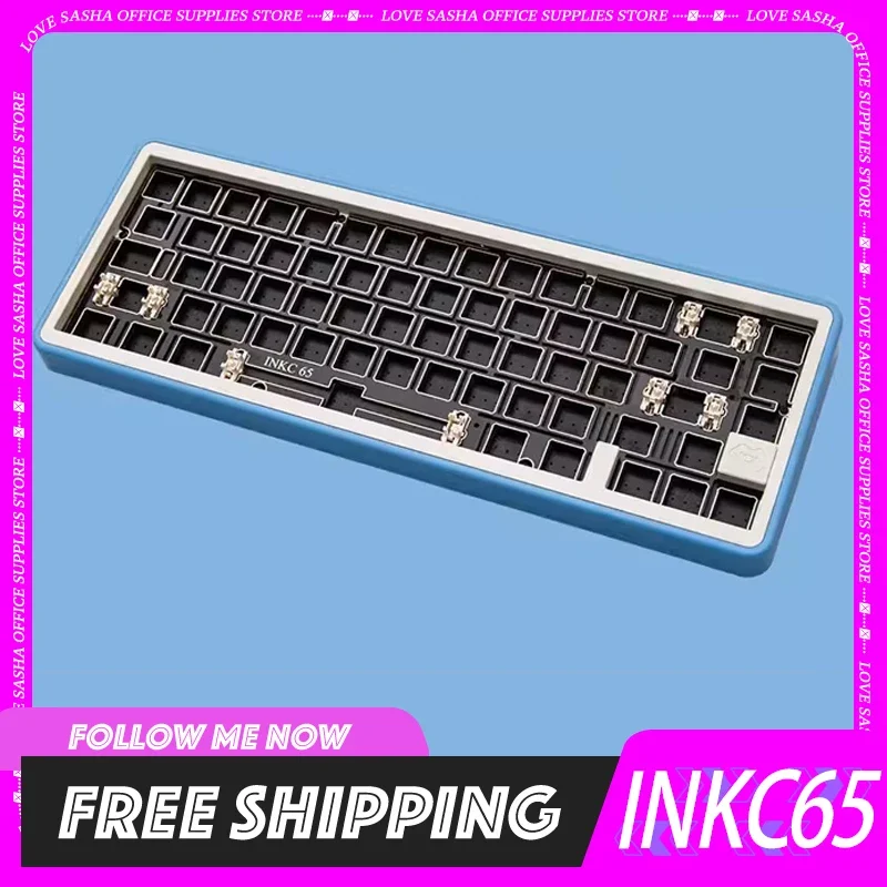 Inkc65 Mechanical Keyboard Kit Aluminum Alloy Wired Keydous Gasket Customization Kit For Desktop Computer Accessories