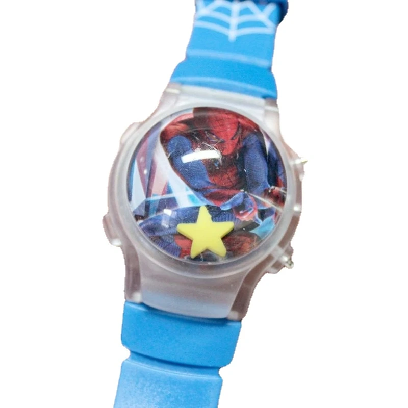 

Spiderman Frozen Childrens Watch Fashion LED Flash Digital Watch for Kids Girls Boy Cartoon Watches Toy Gift Cute Silicone Clock