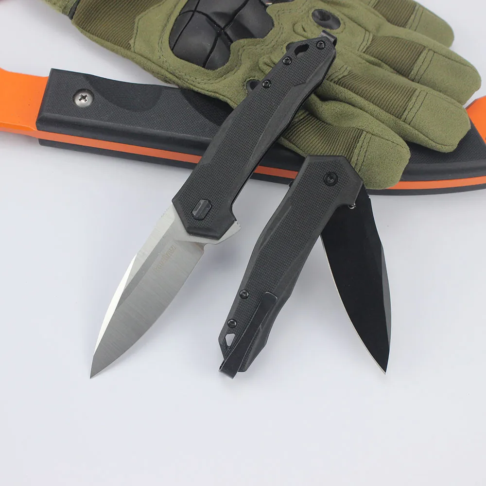 KS 2041 Pocket Flipper Knife D2 Steel Military Tactical Folding knives Outdoor Hunting Fishing Survival Knife for Men EDC Tools