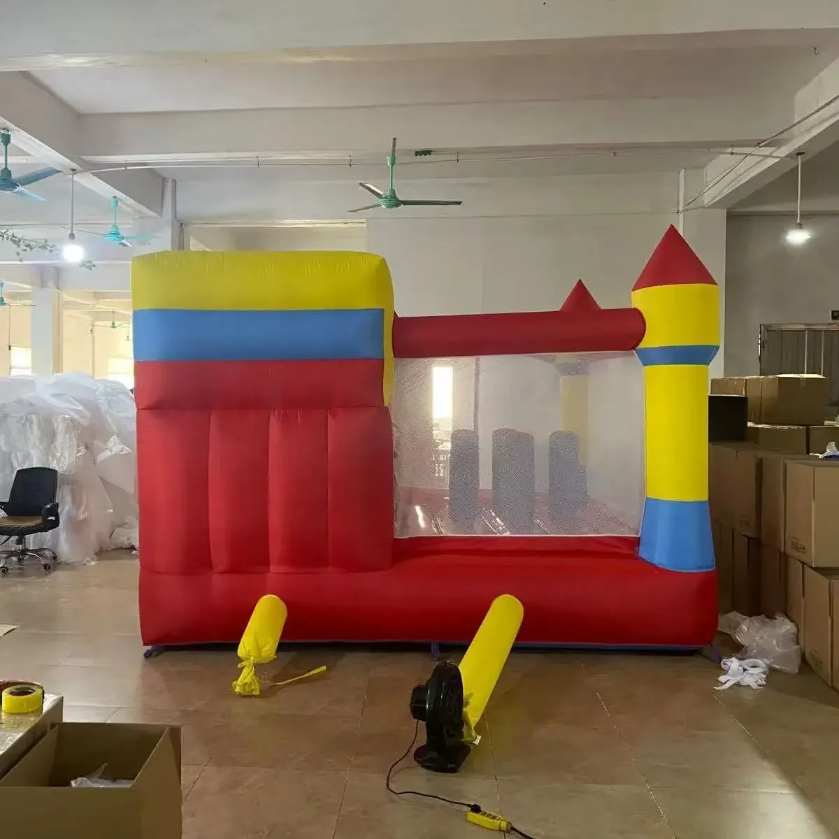 Bounce House with Blower Inflatable Obstacle Course Kids Indoor Outdoor for Birthday Party Backyard with blower  Jumping Castle