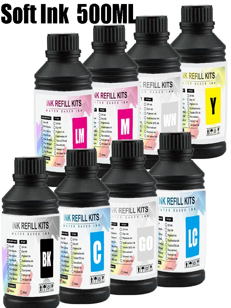 

500ML LED UV Ink For Epson L800 L805 L1800 R290 R330 1390 1400 1410 1500W DX5 DX7 UV Flatbed Printer Universal UV Curing Ink