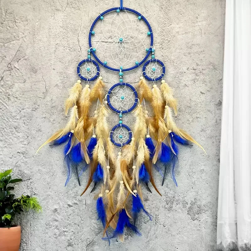Vintage Native American Style Feathers Dream Catchers Large Wind Chimes Hangings Decor Bedroom Pendants Home Decorations Gifts