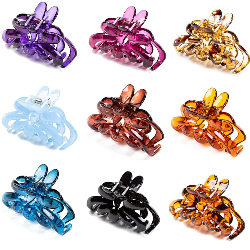 

7cm Long New BunnyPlastic Hair Claws for Women Hair Curved Hair Jaw Clips Crab Clamp Grasp Accessories Girls Hairwear